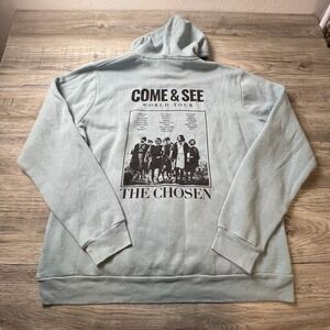 The Chosen Hoodie Unisex 2X Blue Come See World Tour Graphic‎ Christian Pullover